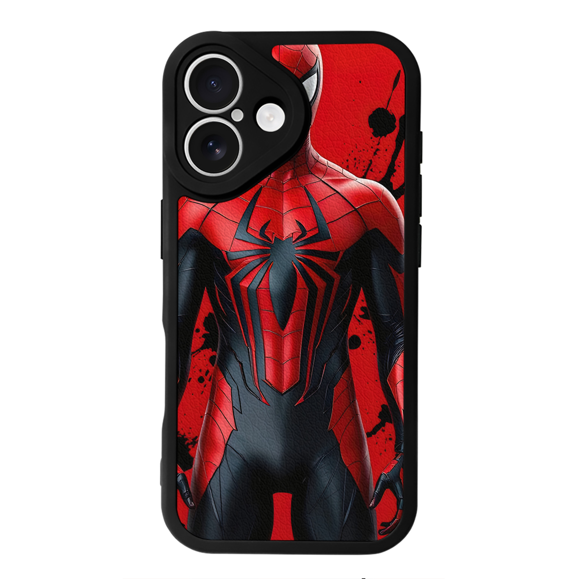 （画像用） Spider Man スパイダーマン 【iPhone 16シリーズ対応】シリコンスマホケース（レザー調） 材質：シリコン